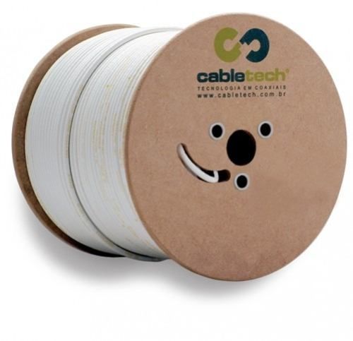 Bobina Cabo Coaxial Rg6 300m Cabletech